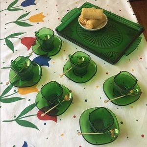 ONE OF A KIND Demitasse Set with tray-Vintage
